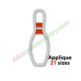 Bowling Pin Applique