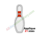 Bowling Pin Applique