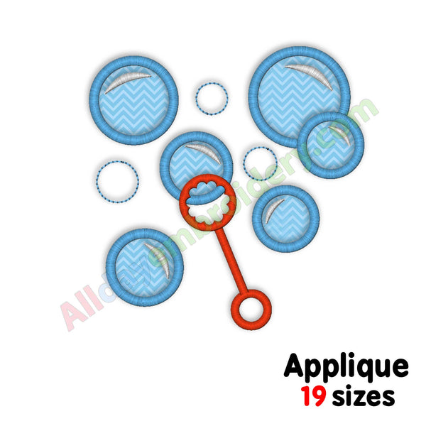 Bubbles Embroidery Design. Machine embroidery design. Applique design