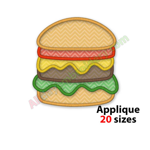hamburger embroidery design