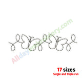 Butterfly border embroidery design