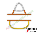 Split candy corn applique