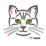 Cat face embroidery