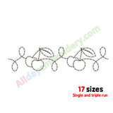 cherry border embroidery