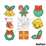 Christmas applique embroidery designs