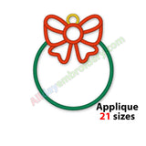 Christmas ball embroidery design