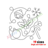 Christmas quilt block embroidery
