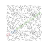 Christmas quilting block machine embroidery