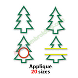 Christmas tree applique design
