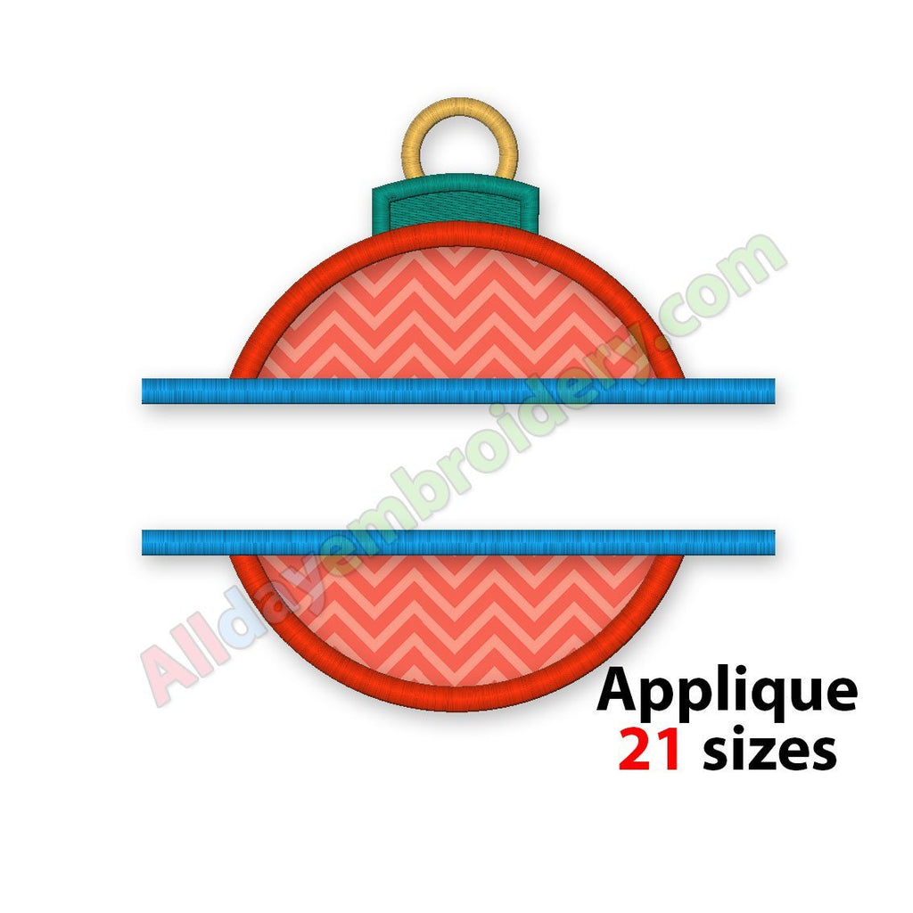 Christmas ball applique design