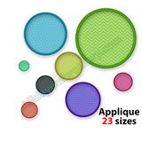 Circle embroidery applique design