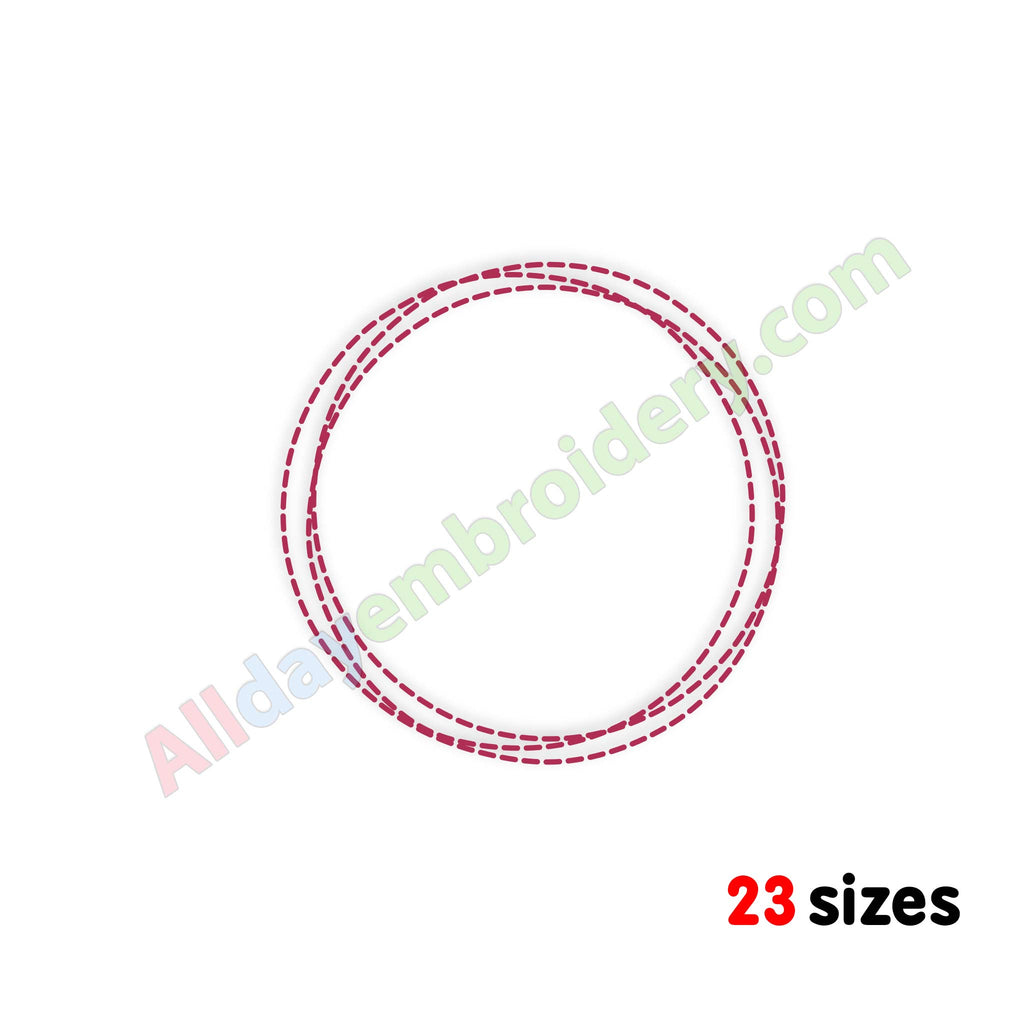 Circle frame embroidery design