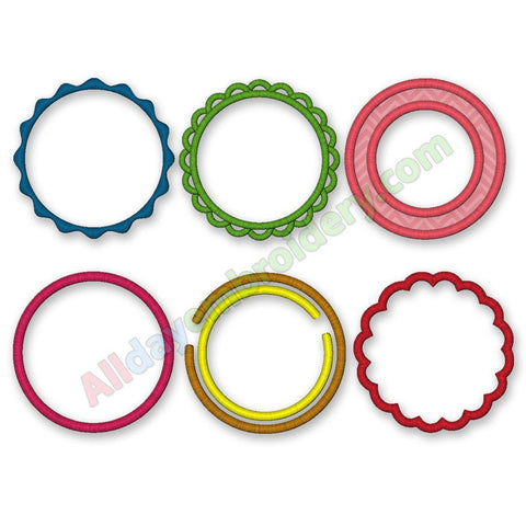 Circle Monogram Frames set