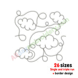Cloud quilting embroidery