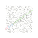 Cloud quilt block embroidery design