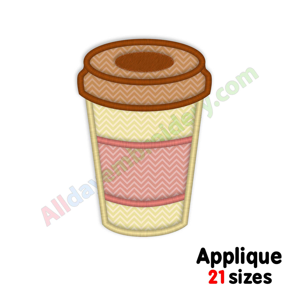 Coffee embroidery design