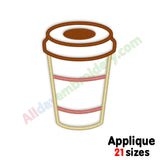 Coffee cup embroidery