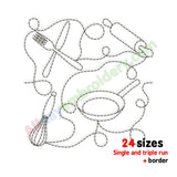 kitchen quilt embroidery design