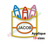 Crayon applique design