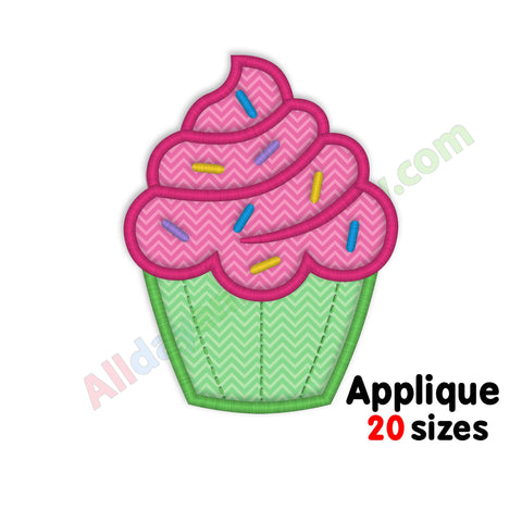 Cupcake embroidery design