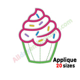 Cupcake applique design