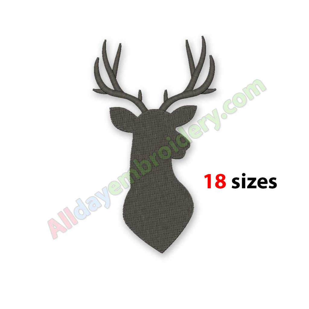 Deer head embroidery