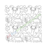 Deer quilt block embroidery
