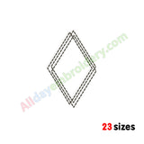 Diamond frame embroidery design