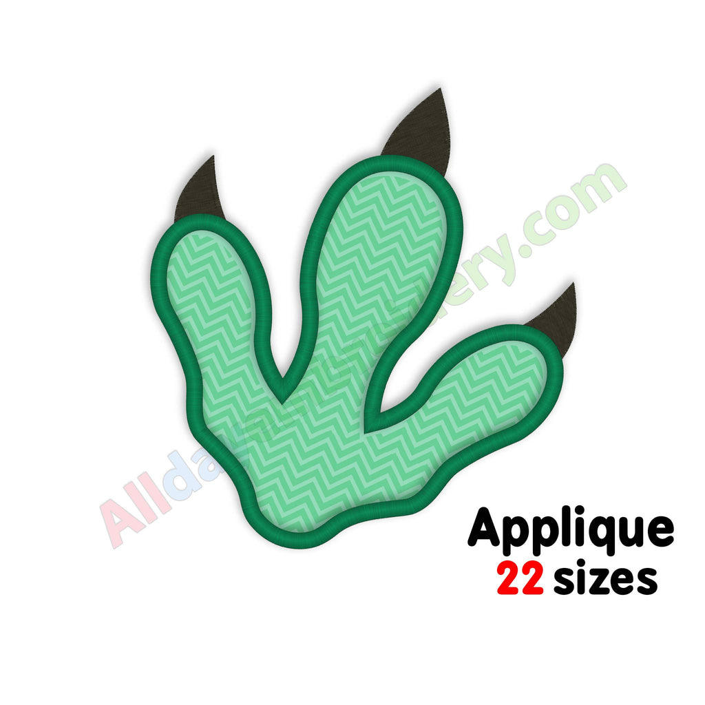 Dinosaur footprint embroidery