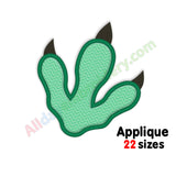 Dinosaur footprint embroidery