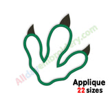 Dinosaur footprint applique embroidery