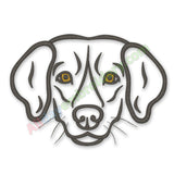 Dog face embroidery