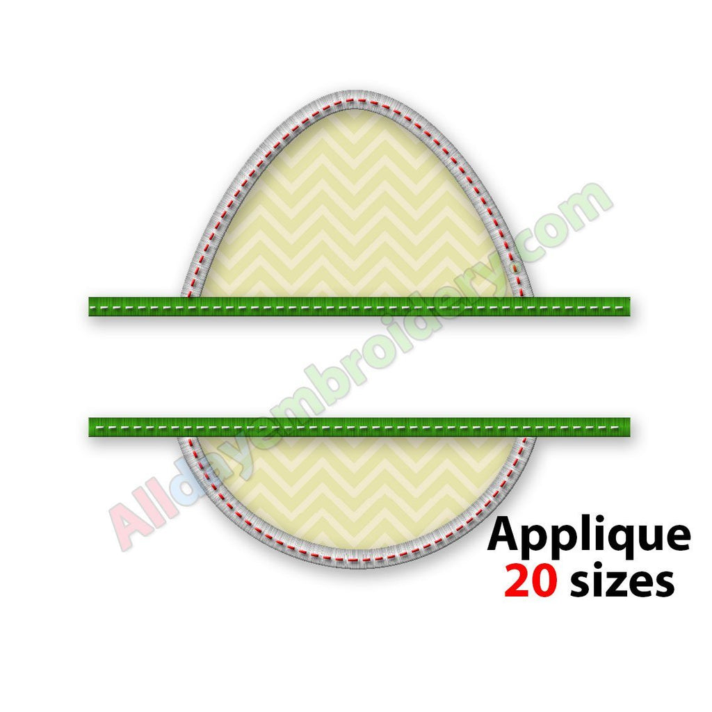 Split egg applique