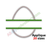 Split egg embroidery