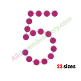 Five embroidery design