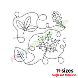 Fall quilt block embroidery