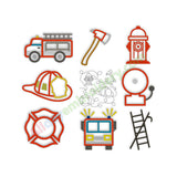 Fireman embroidery design