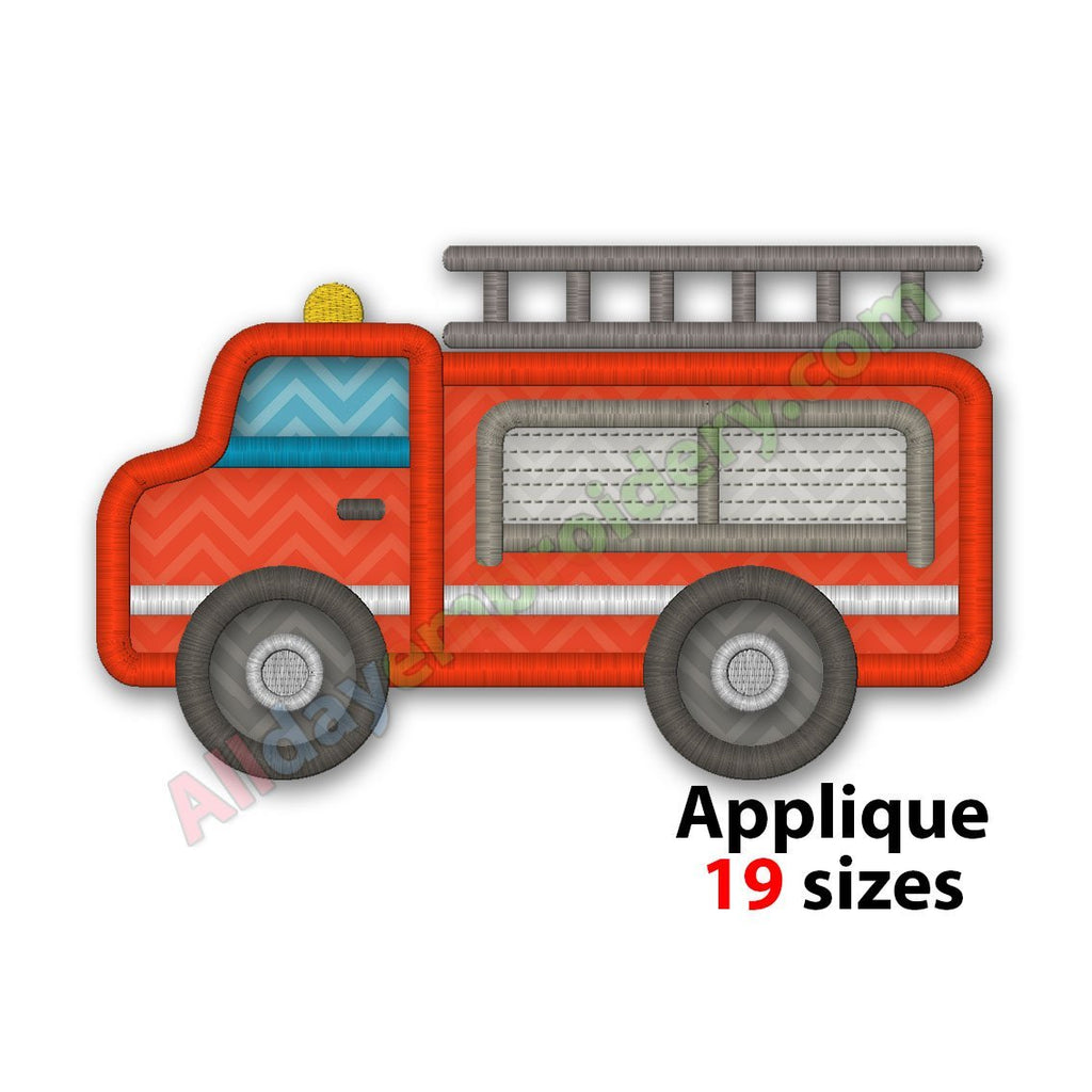 Fire Truck Applique