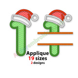 Christmas number embroidery