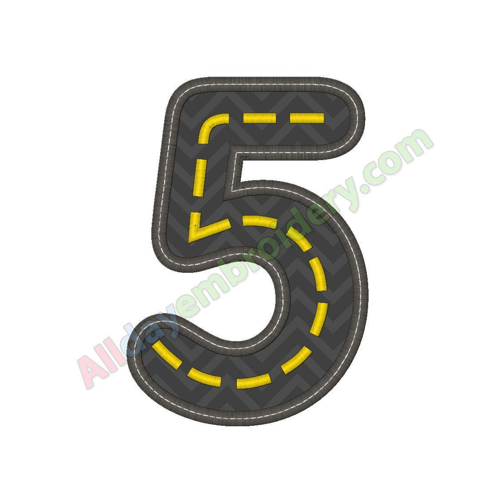 Road number five embroidery
