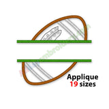 Split football applique
