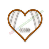 Football Heart Applique