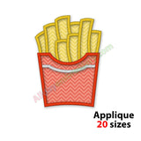 French fries embroidery design
