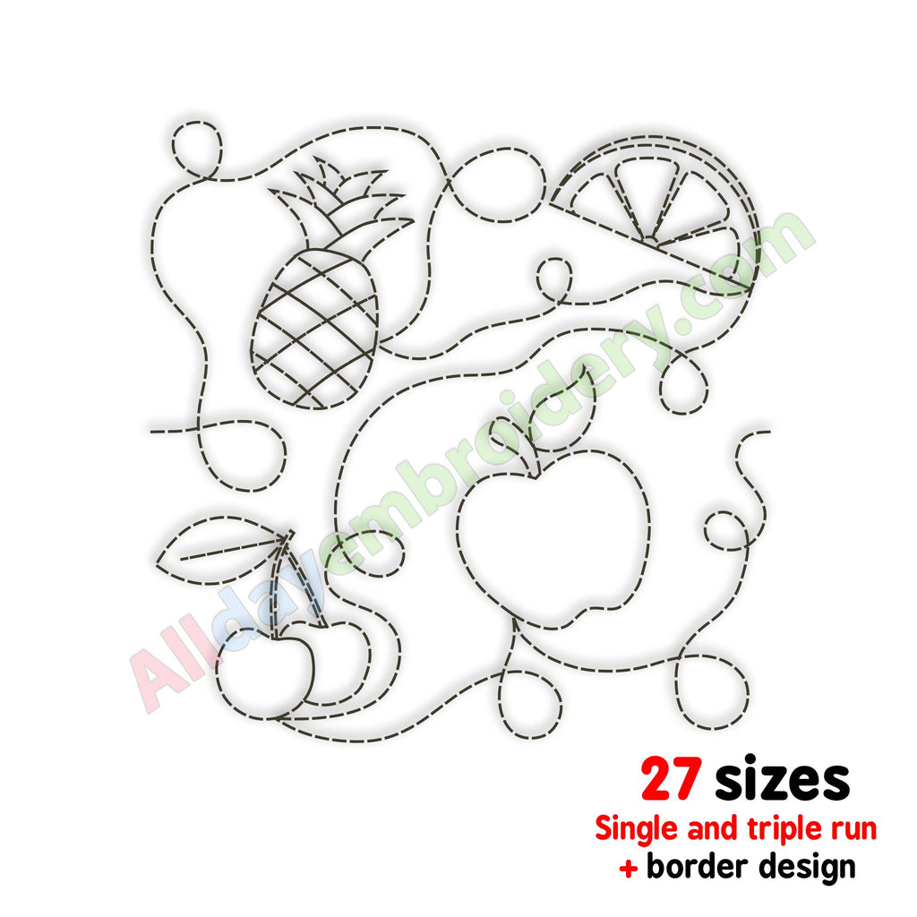 Fruit embroidery design