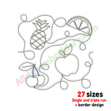 Fruit embroidery design