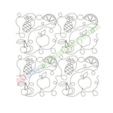 Fruit quilt block embroidery