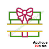 Christmas gift box applique