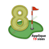 number eight applique embroidery