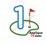 golf number applique design