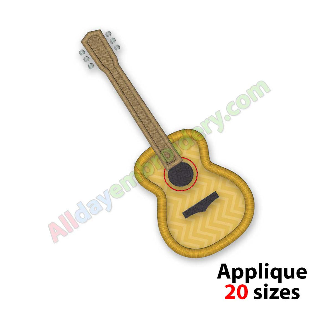 Guitar applique design